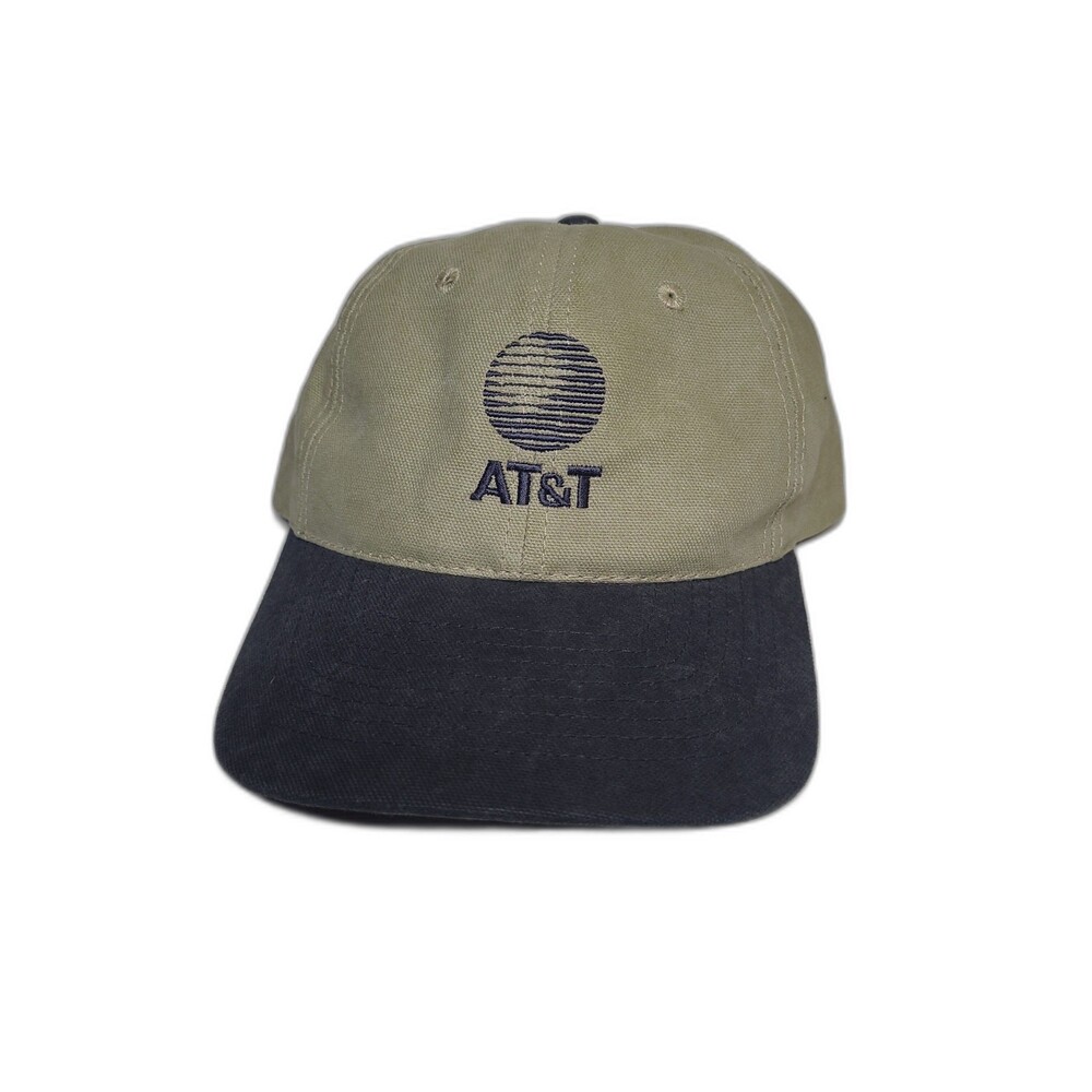 Vtg AT&T strapback Hat dad HeadShots cap adjustable